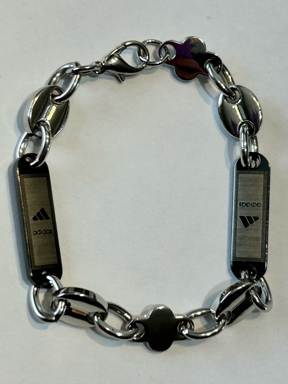 Adidas Silver Accent Link Bracelet,
